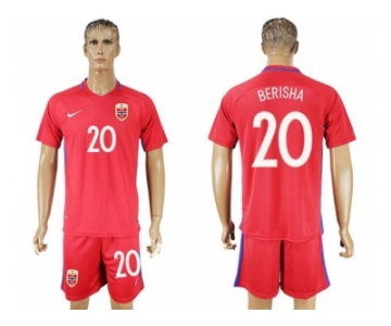 Norway #20 Berisha Home Soccer Country Jersey