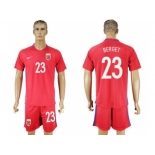 Norway #23 Berget Home Soccer Country Jersey