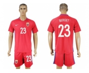 Norway #23 Berget Home Soccer Country Jersey