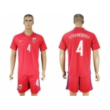 Norway #4 Strandberg Home Soccer Country Jersey