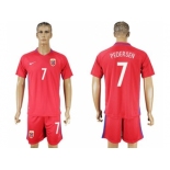 Norway #7 Pedersen Home Soccer Country Jersey