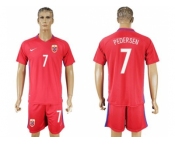 Norway #7 Pedersen Home Soccer Country Jersey