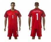 Portugal #1 Patricio Home Soccer Country Jersey