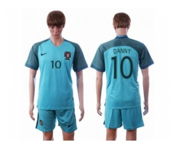 Portugal #10 Danny Away Soccer Country Jersey1