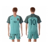 Portugal #10 Danny Away Soccer Country Jersey