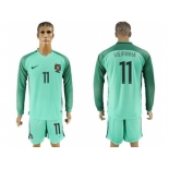 Portugal #11 Vieirinha Away Long Sleeves Soccer Country Jersey