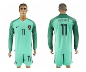 Portugal #11 Vieirinha Away Long Sleeves Soccer Country Jersey