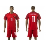 Portugal #11 Vierinha Home Soccer Country Jersey