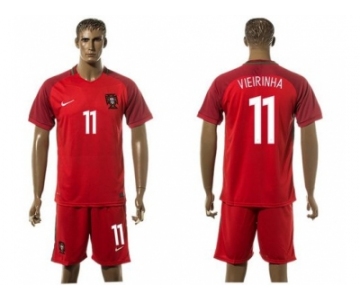 Portugal #11 Vierinha Home Soccer Country Jersey