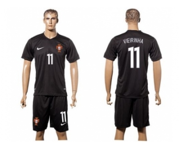 Portugal #11 Vierinha SEC Away Soccer Country Jersey