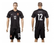 Portugal #12 Lopes SEC Away Soccer Country Jersey