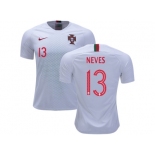 Portugal #13 Neves Away Soccer Country Jersey