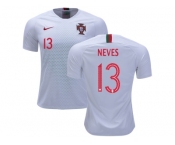 Portugal #13 Neves Away Soccer Country Jersey