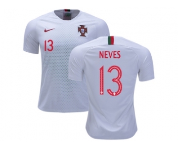 Portugal #13 Neves Away Soccer Country Jersey