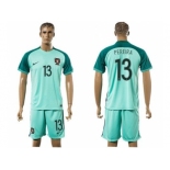 Portugal #13 Pereira Away Soccer Country Jersey