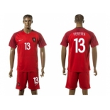 Portugal #13 Pereira Home Soccer Country Jersey