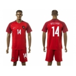 Portugal #14 William Home Soccer Country Jersey