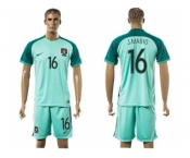 Portugal #16 J.Mario Away Soccer Country Jersey