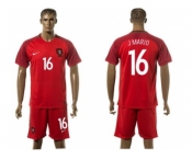 Portugal #16 Jmario Home Soccer Country Jersey