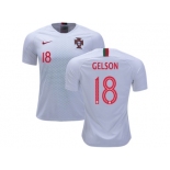 Portugal #18 Gelson Away Soccer Country Jersey