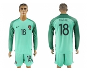 Portugal #18 Rafael Away Long Sleeves Soccer Country Jersey