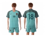 Portugal #18 Varela Away Soccer Country Jersey