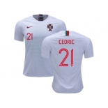 Portugal #21 Cedric Away Soccer Country Jersey