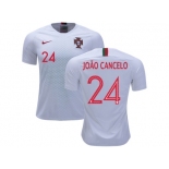 Portugal #24 Joao Cancelo Away Soccer Country Jersey