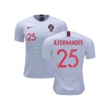 Portugal #25 B.Fernandes Away Soccer Country Jersey