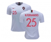 Portugal #25 B.Fernandes Away Soccer Country Jersey