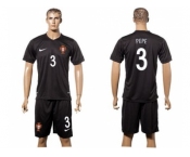 Portugal #3 Pepe SEC Away Soccer Country Jersey