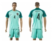 Portugal #4 Miguel Away Soccer Country Jersey