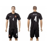 Portugal #4 Miguel SEC Away Soccer Country Jersey