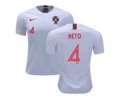 Portugal #4 Neto Away Soccer Country Jersey