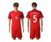 Portugal #5 F.Coentrao Home Soccer Country Jersey