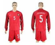 Portugal #5 Guerreiro Home Long Sleeves Soccer Country Jersey