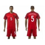 Portugal #5 Guerreiro Home Soccer Country Jersey