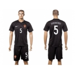 Portugal #5 Guerreiro SEC Away Soccer Country Jersey