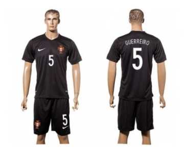 Portugal #5 Guerreiro SEC Away Soccer Country Jersey