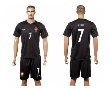 Portugal #7 Figo SEC Away Soccer Country Jersey