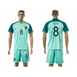 Portugal #8 Silva Away Soccer Country Jersey