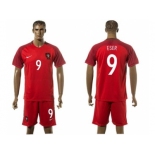 Portugal #9 Eser Home Soccer Country Jersey