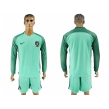 Portugal Blank Away Long Sleeves Soccer Country Jersey