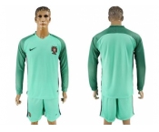 Portugal Blank Away Long Sleeves Soccer Country Jersey