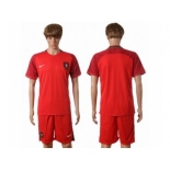 Portugal Blank Home Soccer Country Jersey