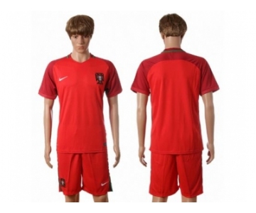 Portugal Blank Home Soccer Country Jersey