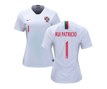 Women Portugal #1 Rui Patricio Away Soccer Country Jersey