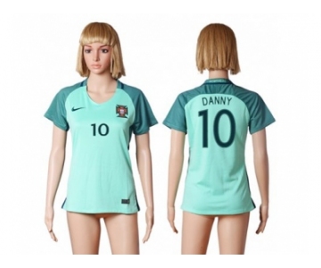 Women Portugal #10 Danny Away Soccer Country Jersey1