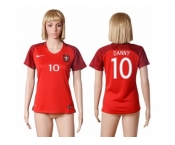 Women Portugal #10 Danny Home Soccer Country Jersey1