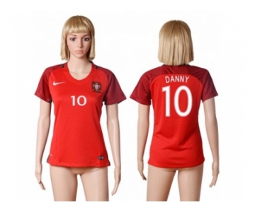 Women Portugal #10 Danny Home Soccer Country Jersey1